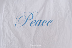 Shabby ChicBanner mit Peace Aufschrift