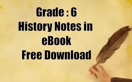6th CBSE History notes eBook