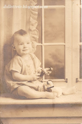 Unidentified baby among pictures from Jollett, Rucker, Davis, Woodring, Ryan household