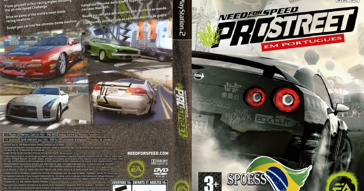 Need For Speed ProStreet PTBR PS2 Android X Fusion