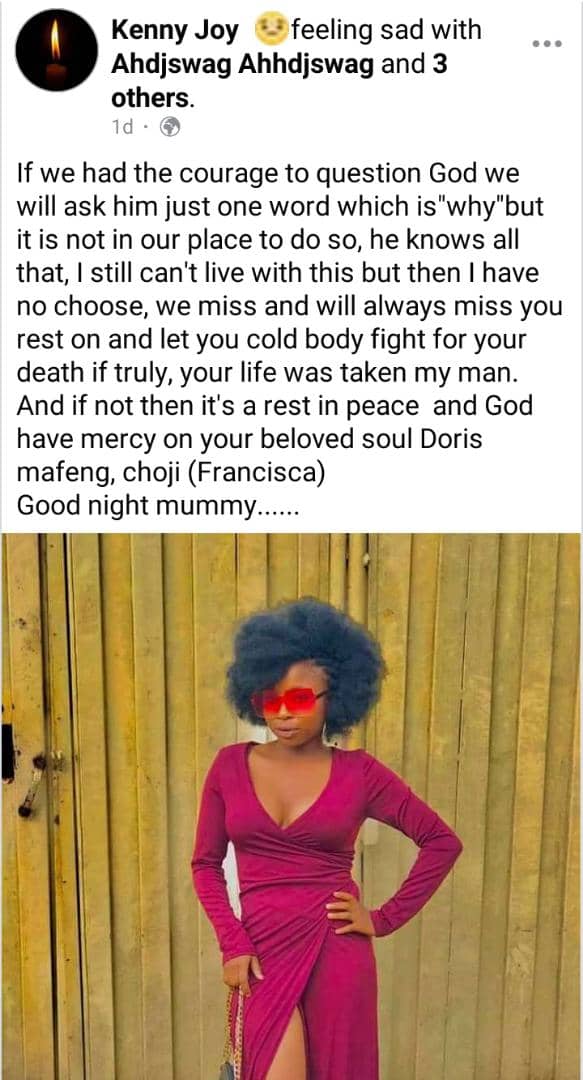 Upcoming actress, Francisca Choji is dead