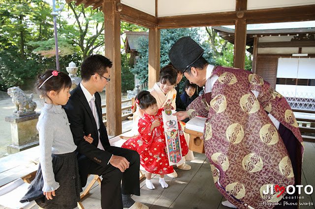 池田市の伊居太神社の七五三出張撮影