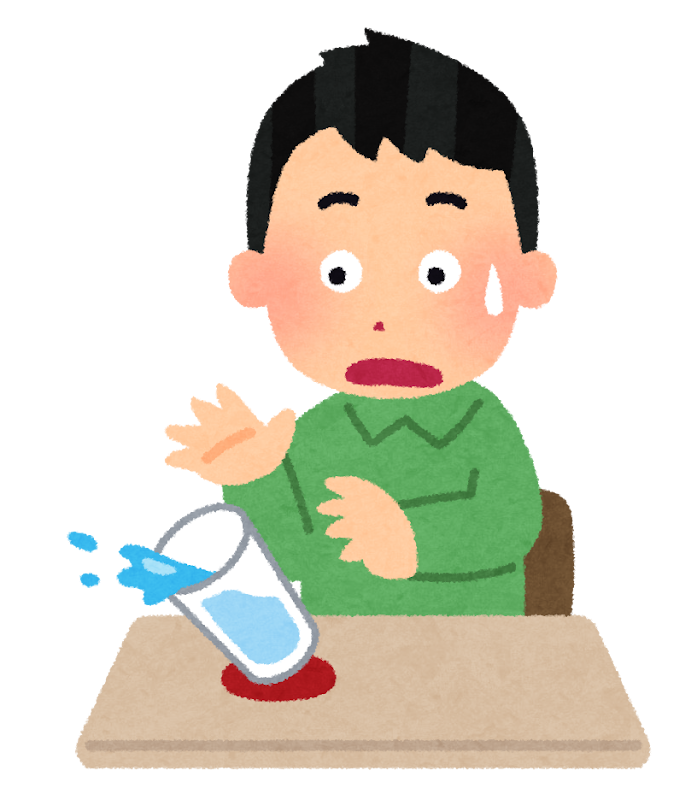 飲み物をこぼした人のイラスト かわいいフリー素材集 いらすとや