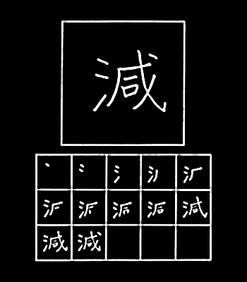 kanji decrease