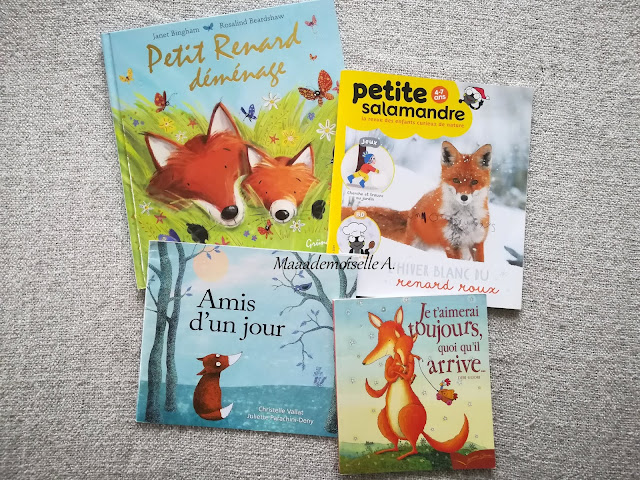 || Sélection de livres sur les renards - Petit Renard déménage - Magazine Petite Salamandre - Amis d'un jour - Je t'aimerai toujours, quoi qu'il arrive