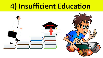 4) Insufficient Education - ಅಪರ್ಯಾಪ್ತ ಶಿಕ್ಷಣ