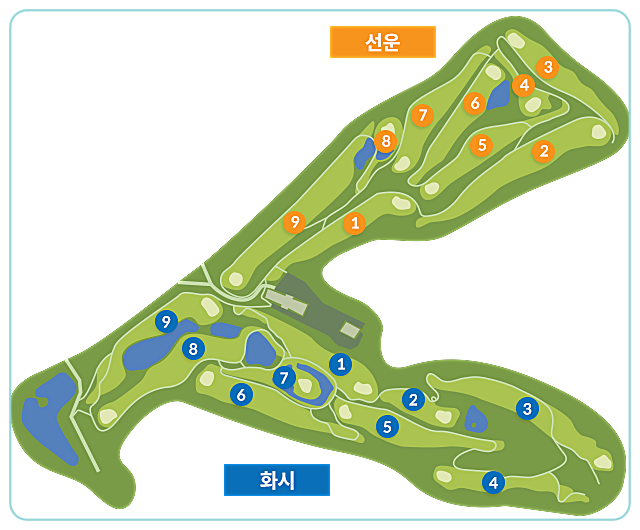 골프존카운티 선운cc 골프 코스 전체 조감도