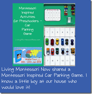 montessori inspired car parking game for kids