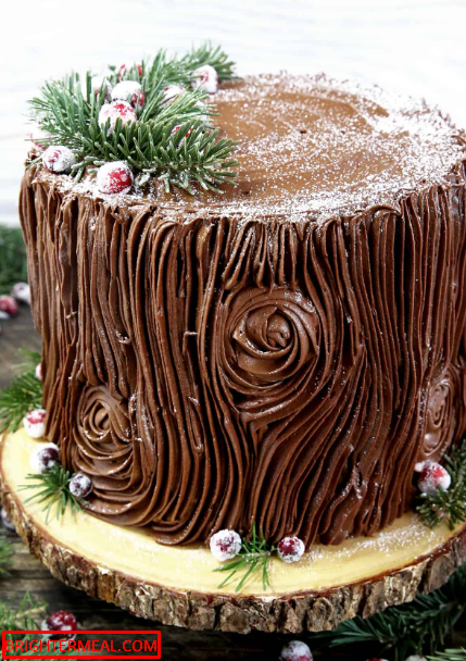The Best Tree Stump Cake