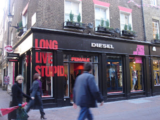 Diesel's store for females on Carnaby Street, London.  Photo by Lucia Carpio