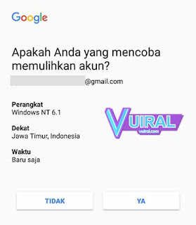 Cara Mengatasi Lupa Password Gmail Di Android Melalui Verifikasi Notifikasi Akun Google