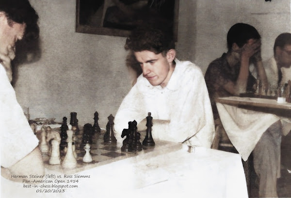 Herman Steiner(white) vs. Ross Siemms (Black), 1954 Pan American Chess Championship