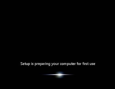 cara instal windows 7 preparing komputer for the first use