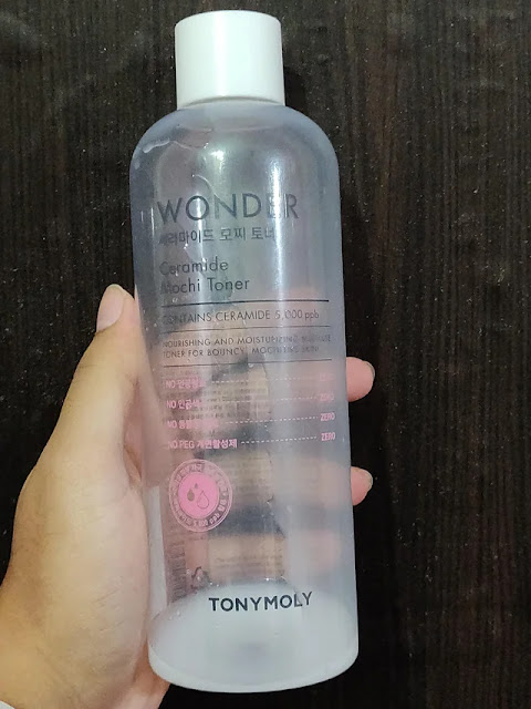 TonyMoly toners bottles with ingredients and benefits for skincare