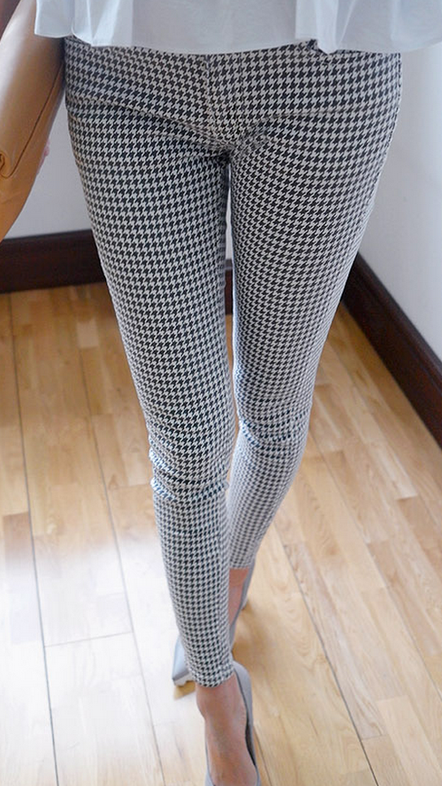 Houndstooth Skinny Jeans