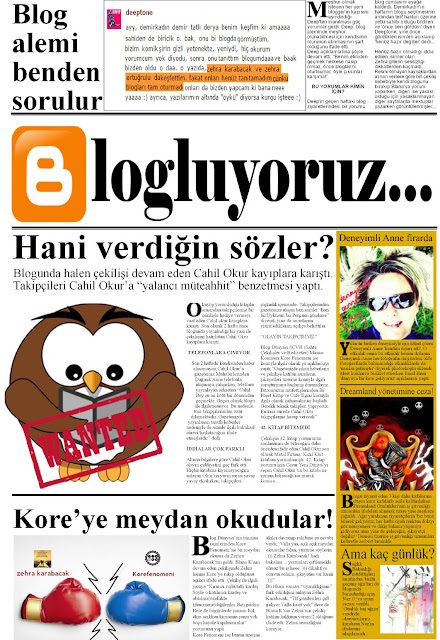 Blogluyoruz, blog gazetesi, bloglarda ne var?, 