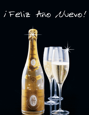 Gifs de champagne para navidad y año nuevo
