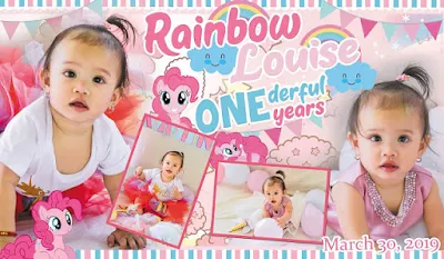 My Little Pony tarpaulin template for first Birthday