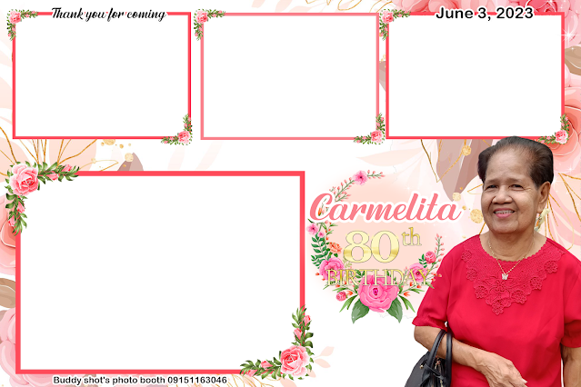 80th birthday photo booth layout