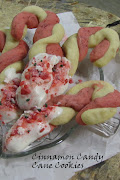 Cinnamon Candy Cane Cookies. 1 c. butter, soft. 1 c. confectioners' sugar (img )