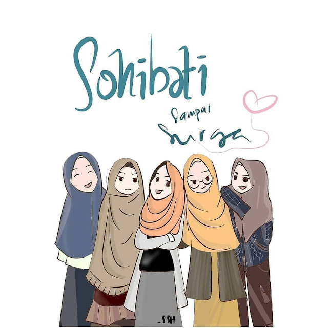 Wallpaper Kartun  Muslimah Hijab Sahabat  Sehati Cartoon Hijab