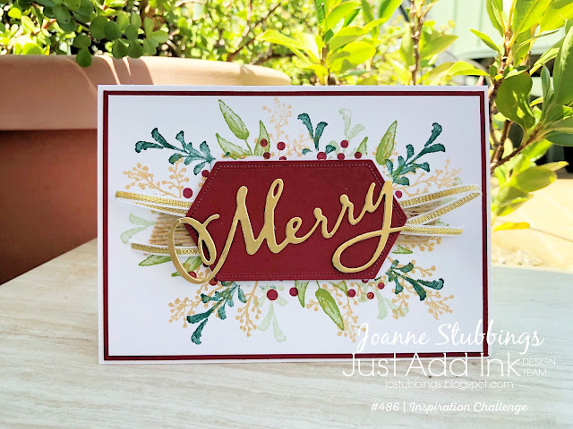 Jo's Stamping Spot - Just Add Ink Challenge #486 using First Frost and Merry Christmas to All bundle by Stampin' Up!