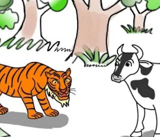 Cow and Tiger , a short story on belief