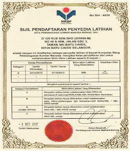 SIJIL PENDAFTARAN LATIHAN