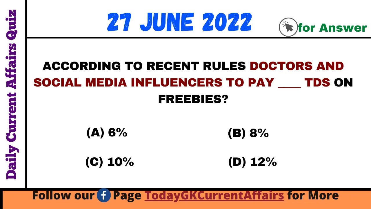 Today GK Current Affairs on 27th June 2022