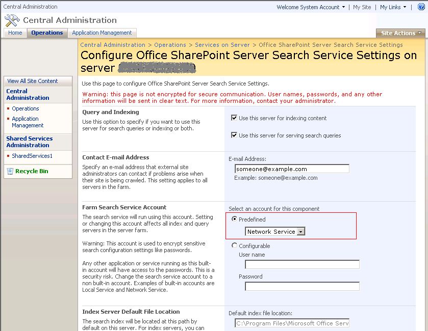 Windows sharepoint services 3 search 2424