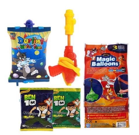 Tom And Jerry Holi Water Gun Pichkari Back Pack Licenced Product With 111 Magic Balloon And 2 Ben 10 Gulal