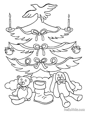 christmas tree coloring page