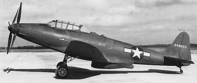 XP-75 Eagle side view