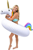 Image: GoFloats Unicorn Pool Float Party Tube - Inflatable Rafts, Adults and Kids | Enjoy the magic of summer with the fun and affordable GoFloats Unicorn Party Tube