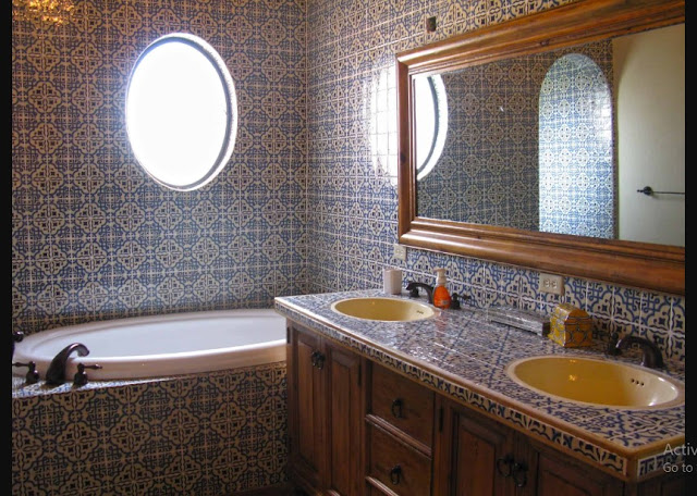 Bathroom Mirror Design Ideas with talave tile design