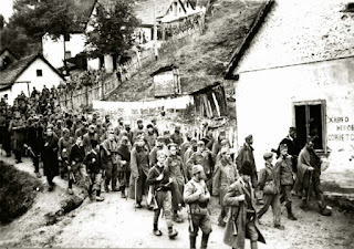 The Chetniks and the Partisans led captured Germans through Užice, autumn 1941.