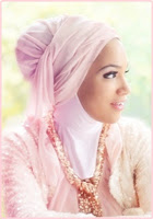 Model jilbab terbaru pink