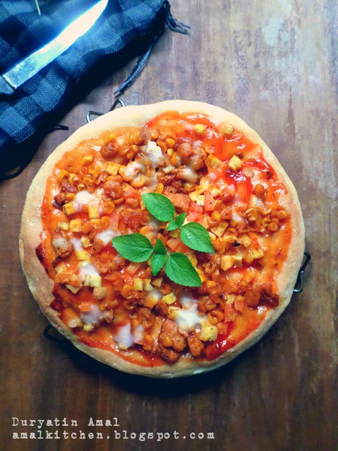 Amal's Kitchen : Simple & Easy Recipes: Pizza Ayam Jagung 