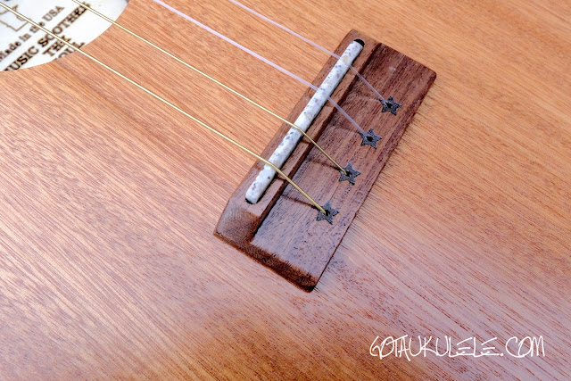 Bonaza Homestead baritone ukulele bridge