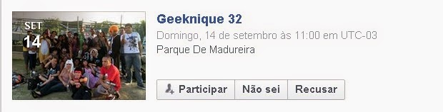  Evento no Facebook