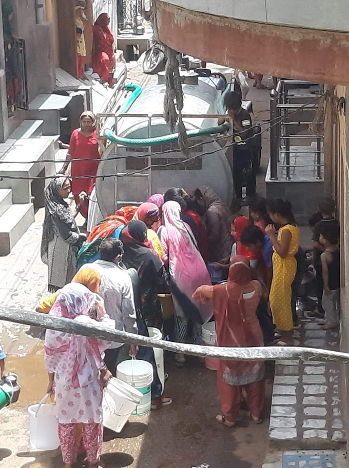 बीकानेर में पानी की किल्लत के चलते मोहल्ले वासियों में  मचा हाहाकार