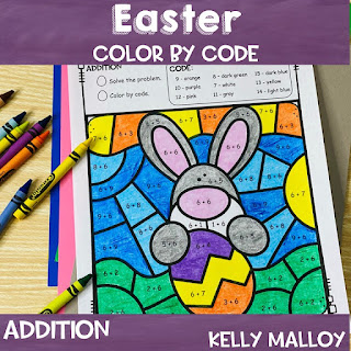 Easter Color By Number Worksheets Addition