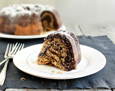 Chocolate and Peanut Butter Swirl Bundt Cake