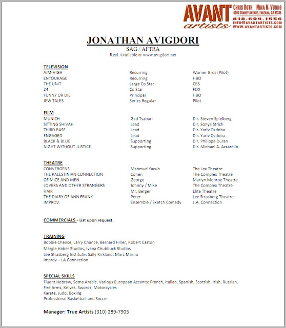 Acting Resume No Experience