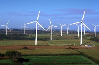 éoliennes constituant un parc terrestre