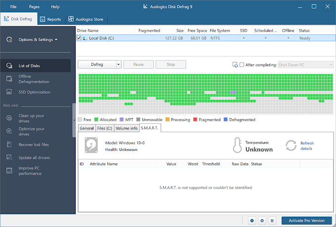 Auslogics Disk Defrag - Tools Defragment Menjaga Kestabilan PC Dan Laptop