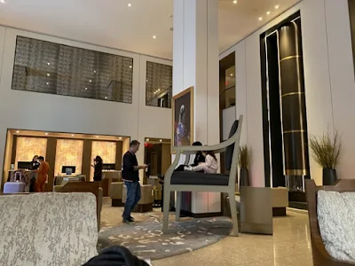 giant lobby chair at The Clift Royal Sonesta Hotel in San Francisco, California