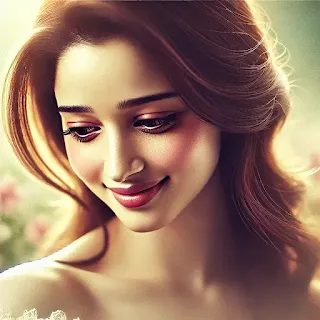 Ek nazuk aur mehka hua manzar jahan muskaan ki halki silvaton mein mohabbat apni dastaan likh rahi hai. Jhuki aankhon ki sharmindagi aur rukhshar par khilti khushiyon ki tasveer.