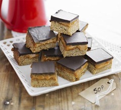 chocolate and caramel flapjack