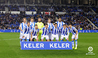 REAL SOCIEDAD DE FÚTBOL DE SAN SEBASTIÁN - Temporada 2018-19 - Zurutuza, Diego Llorente, Moyà, Aritz Elustondo y Willian José; Illarramendi, Oyarzabal, Juanmi, Héctor Moreno y Januzaj. REAL SOCIEDAD DE FÚTBOL DE SAN SEBASTIÁN 0 DEPORTIVO ALAVÉS 1 (Calleri). 21/12/2018. Campeonato de Liga de 1ª División, jornada 17. San Sebastián, Guipúzcoa, estadio de Anoeta.